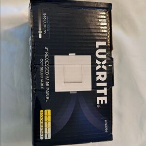 LUXRITE White 3” Recessed Mini Panel 540 Lumens